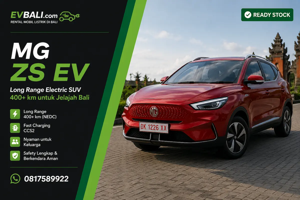 Sewa MG ZS EV Long Range di Bali
